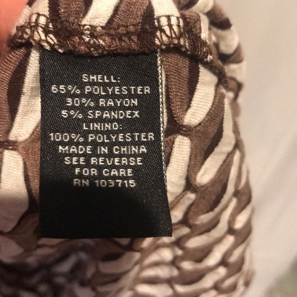 Sharagano Brown Abstract Dress – Size 4 - Picture 6 of 6